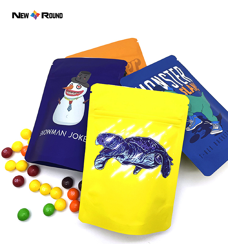 3.5 Mylar Cookies Emballage Plastique Beurre de Cacahuète Breathe Pochette Anti-Odeur Voyage Mylar Sac