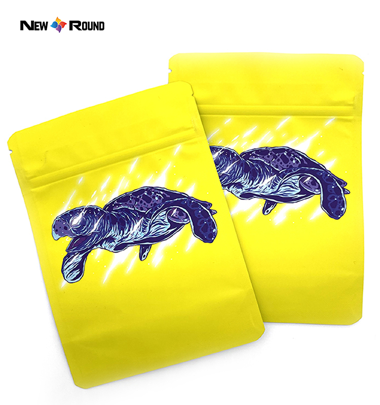 3.5 Mylar Cookies Emballage Plastique Beurre de Cacahuète Breathe Pochette Anti-Odeur Voyage Mylar Sac