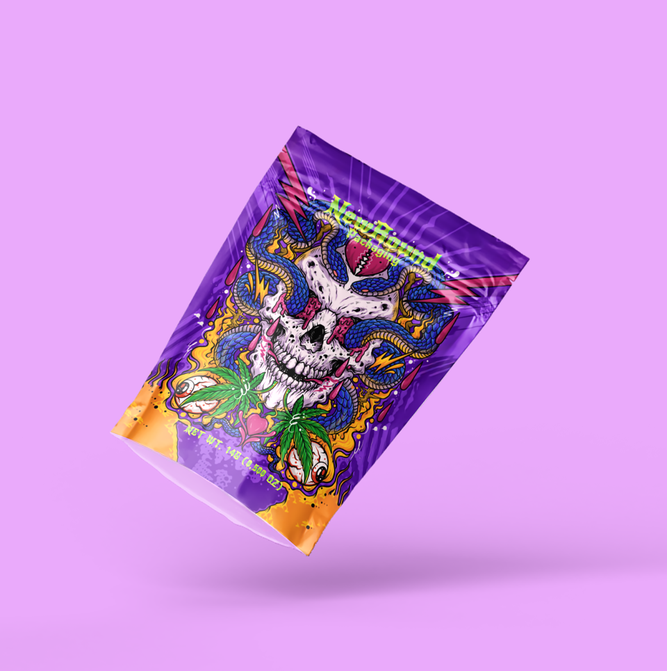 Sacs ziplock en Mylar Blunt pour cannabis