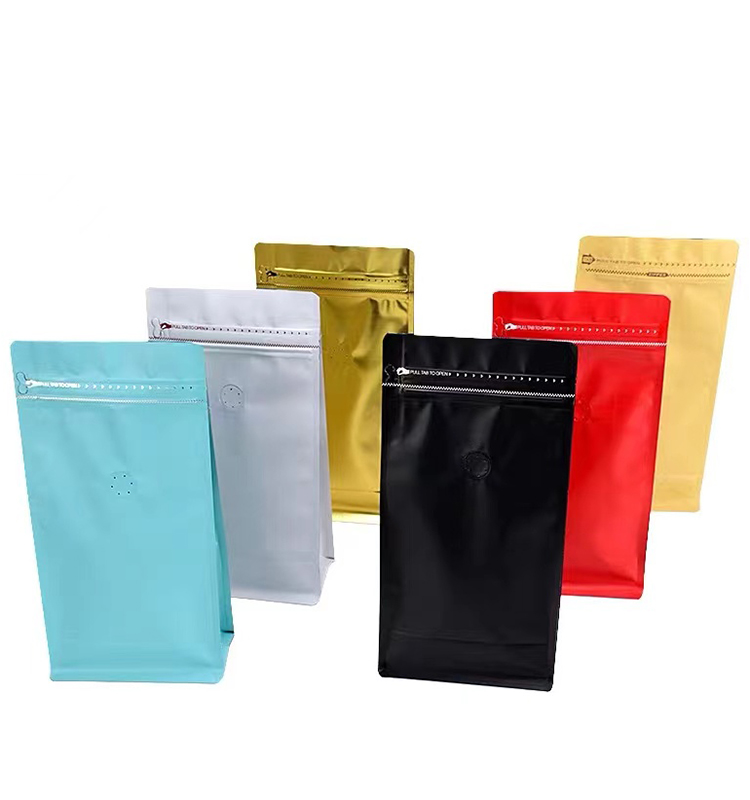 L'emballage de grain de café de poche refermable imprimée adaptée aux besoins du client met en sac le sac plaqué en aluminium