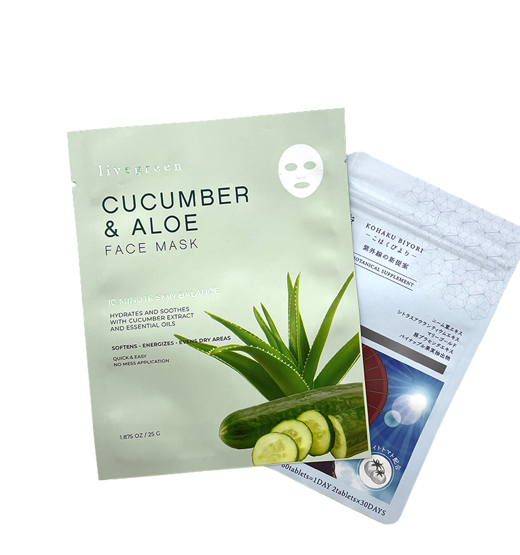 Sac d'emballage de masque facial en feuille d'aluminium personnalisé thermoscellé pour pochette cosmétique liquide pour le visage