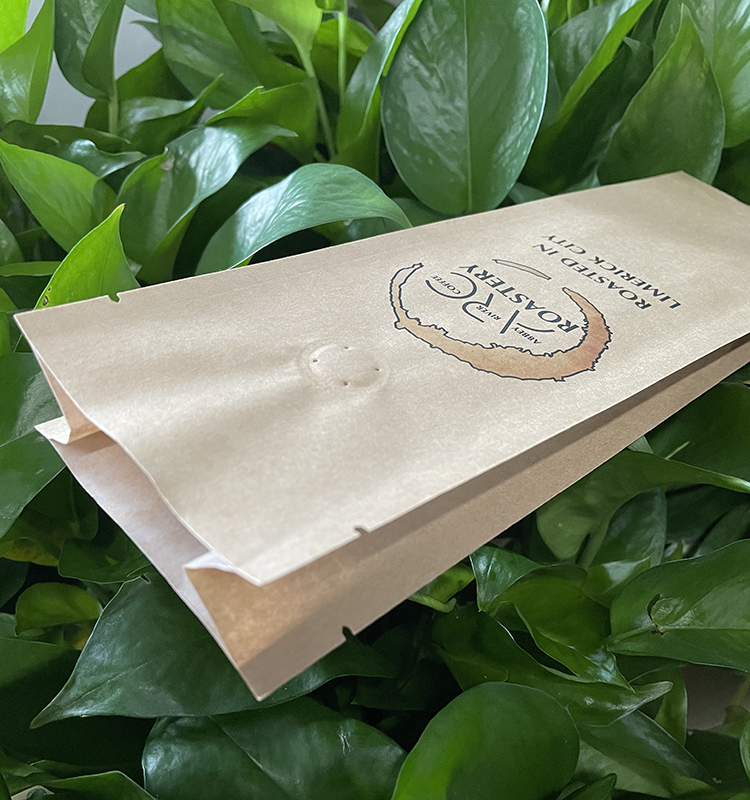 Dos imprimé personnalisé scellé avec un sac à soufflet latéral pour le pain, les gâteaux, les collations, les chips, l'emballage alimentaire avec poignée