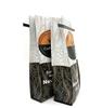 Sac de café à fond plat en plastique de Mylar de poche de gousset latéral biodégradable imprimé par coutume imprimé avec la valve