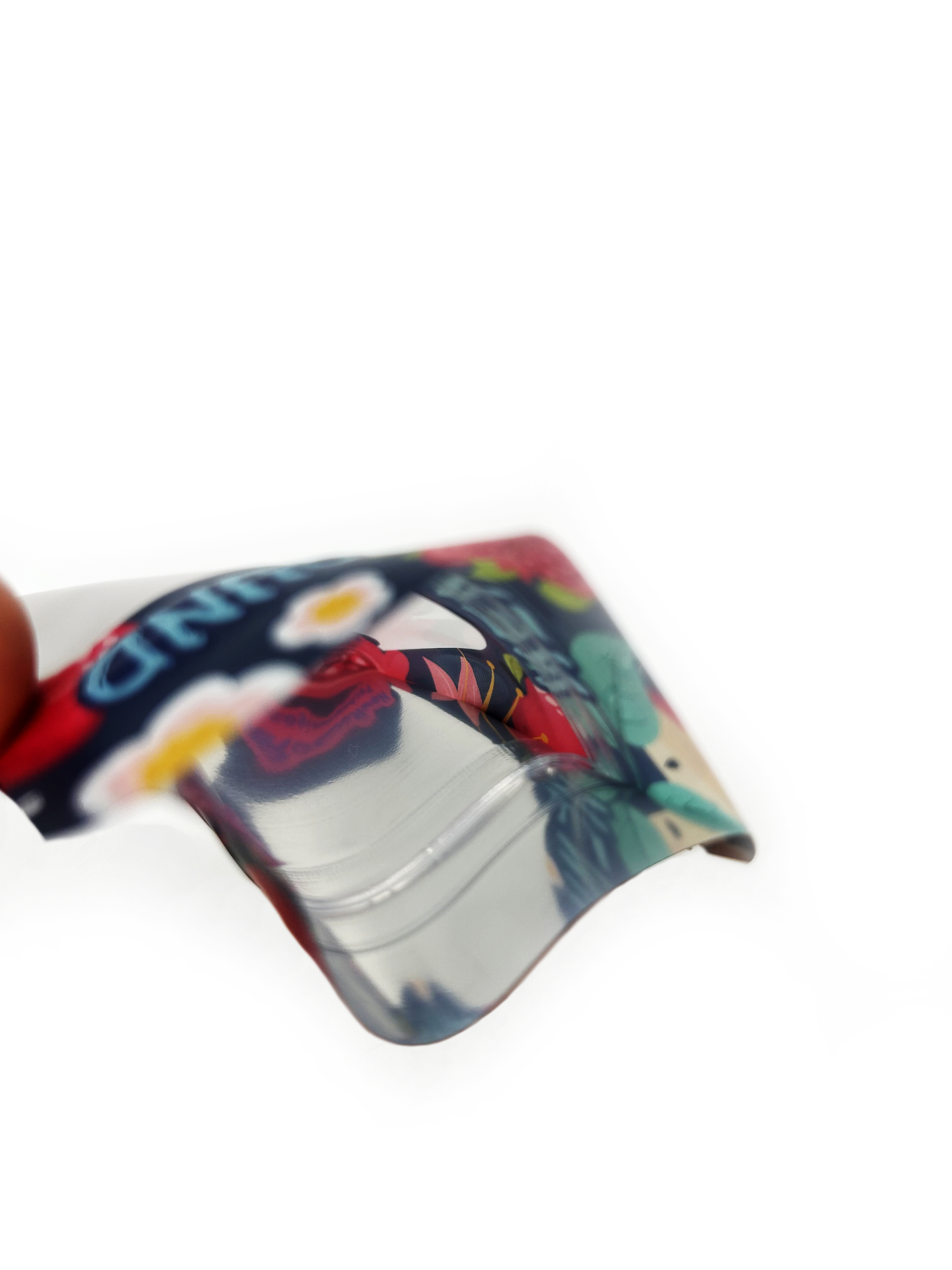Pochette à fond plat de conception personnalisée avec fermeture à glissière latérale