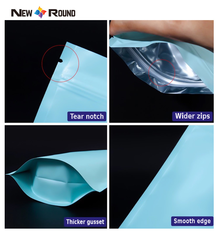 Pochette en plastique recyclable à fond plat