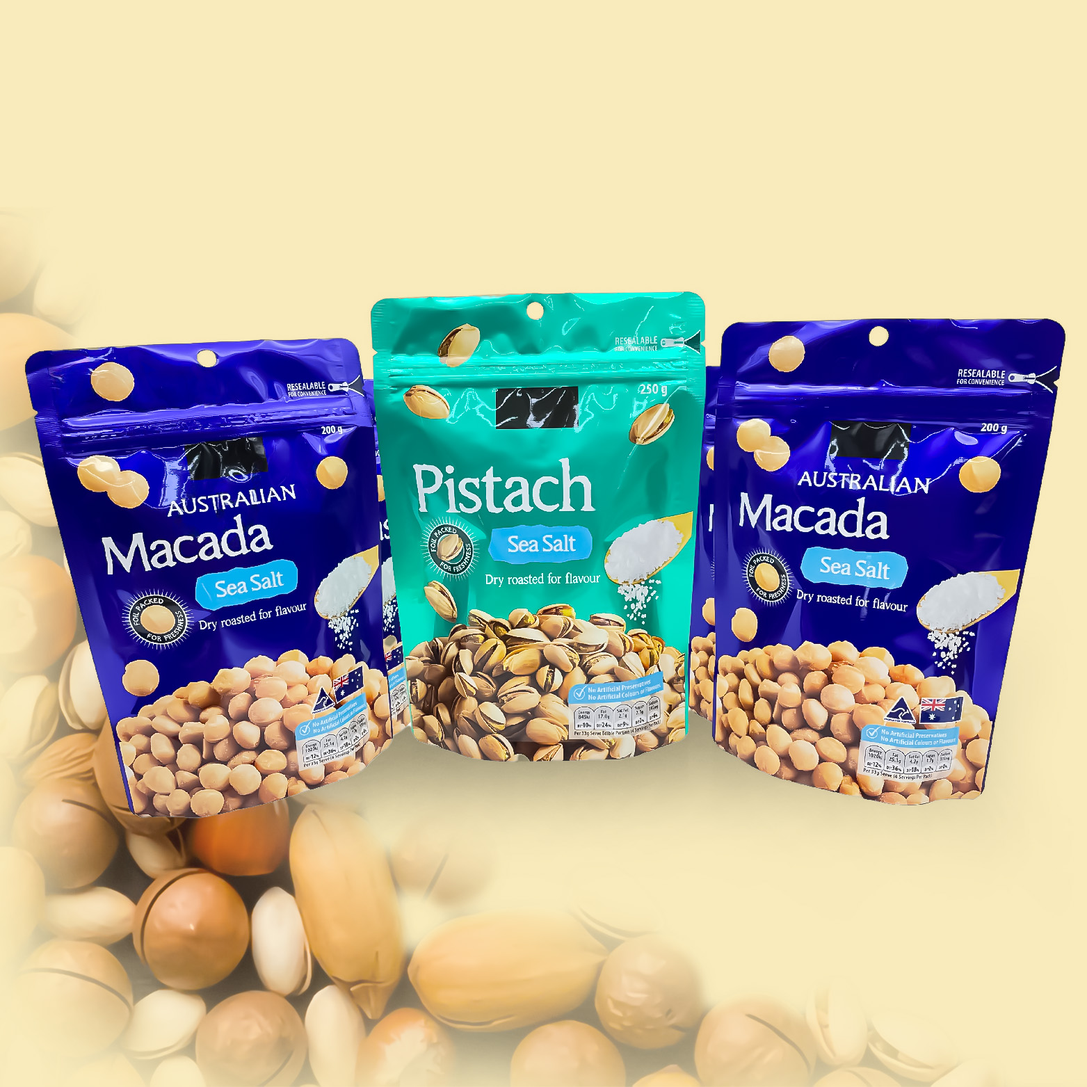  Pochette debout, noix de cajou, noix d'arachide, fruits secs, plantain, chips, sac d'emballage alimentaire