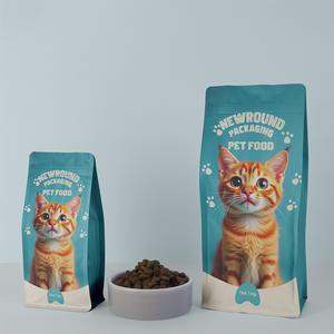 Sacts de gousset latéraux à feuilles de première papier pour nourriture pour animaux de compagnie