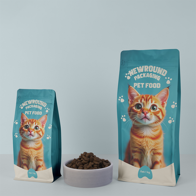 Sacts de gousset latéraux à feuilles de première papier pour nourriture pour animaux de compagnie