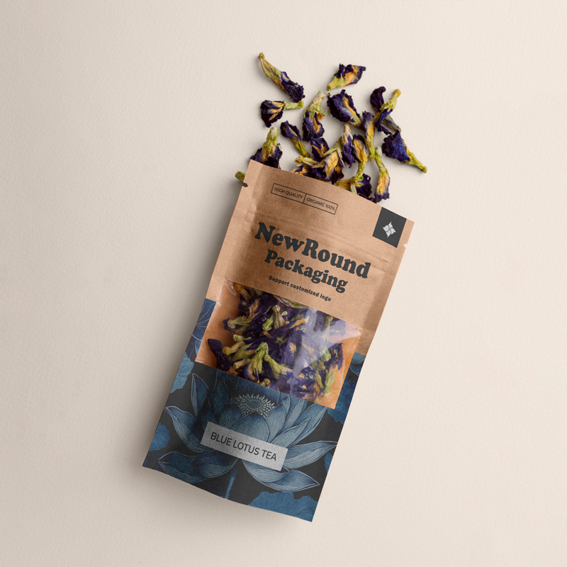 Les pochettes Kraft imprimées personnalisées avec fenêtre transparente 
